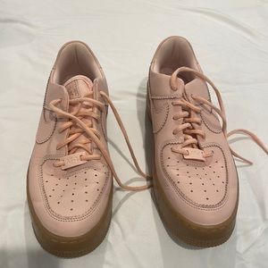 Pink Nike Air Force One Shoes
